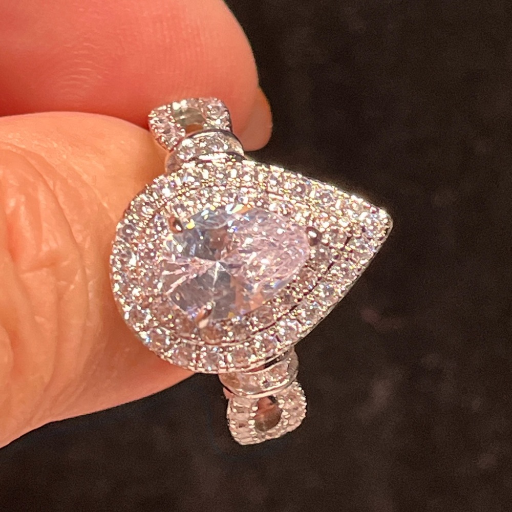 Brand new large halo ring -new . Size 10